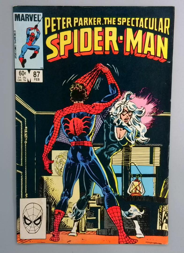 Spectacular Spider-Man #87 Spider-Man Reveals Identity to Black Cat Marvel 1983