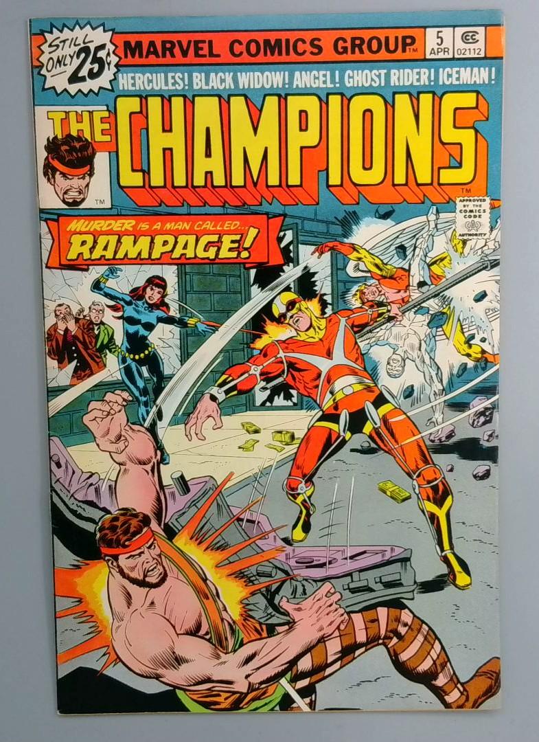 Champions #5 FN+ 1st Appearance of Rampage Stuart Clarke Marvel 1976