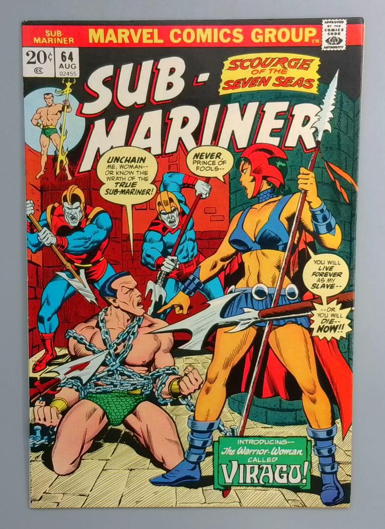 Sub-Mariner #64 NM- 1st Appearance of Virago Marvel 1973