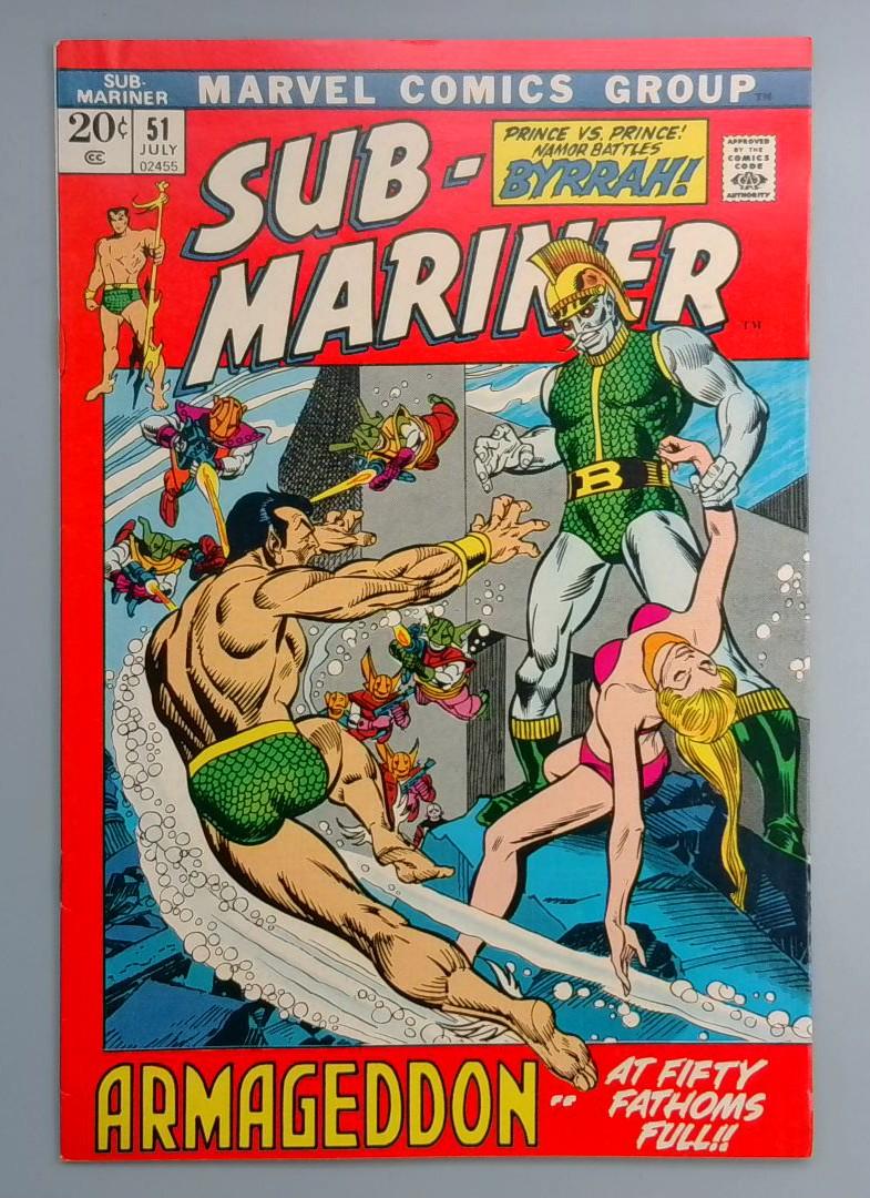 Sub-Mariner #51 VF- Origin of Namorita Marvel 1972