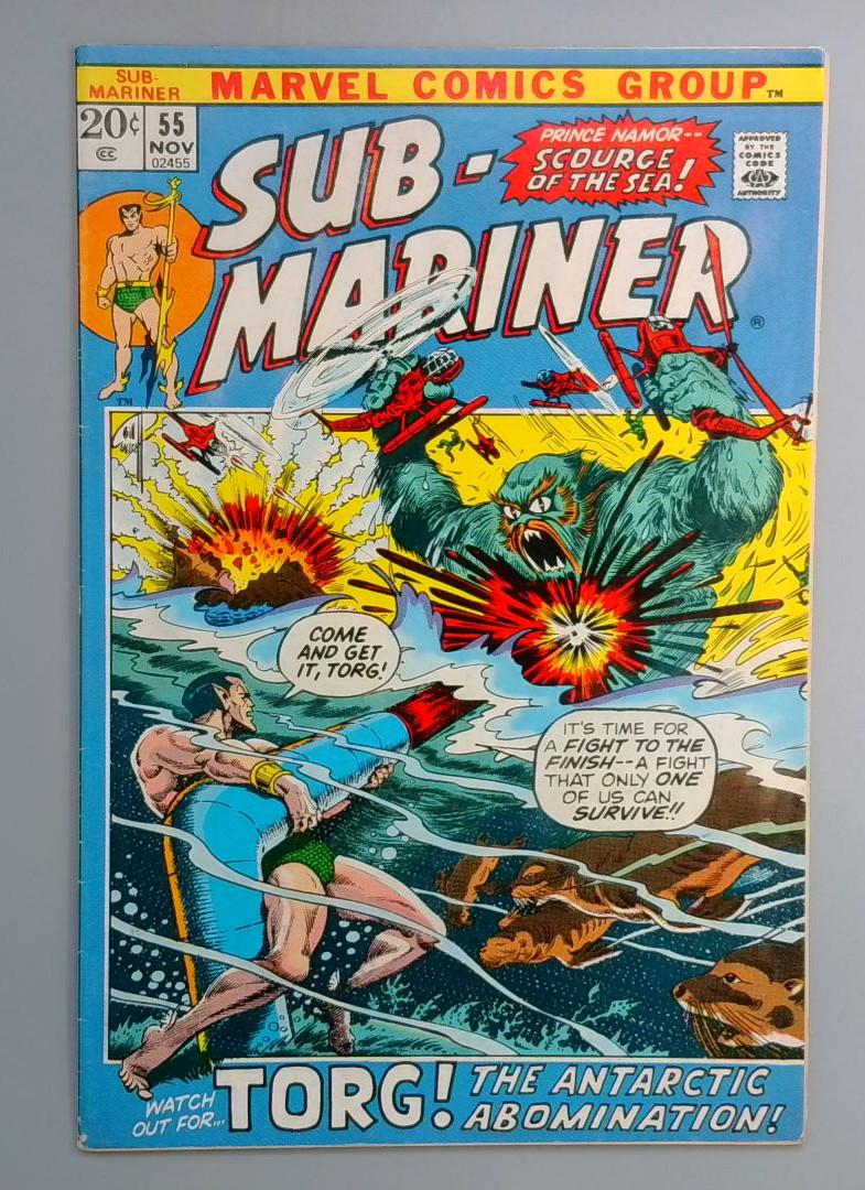 Sub-Mariner #55 FN 1st Appearance of Torg Marvel 1972