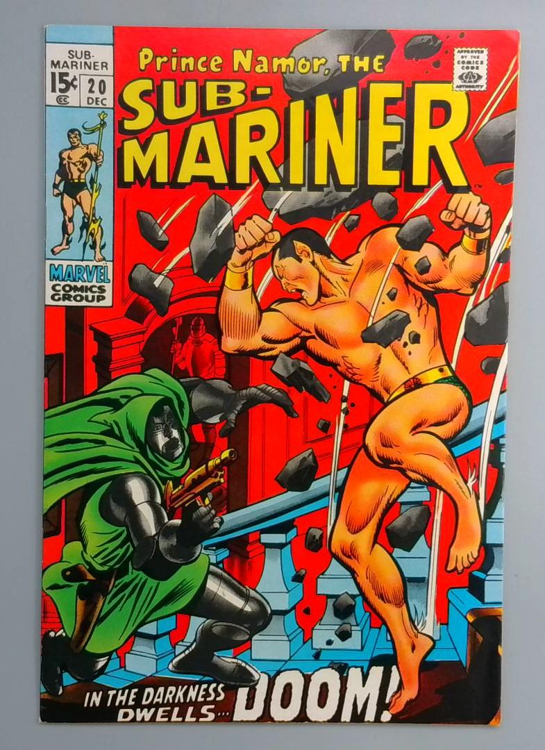 Sub-Mariner #20 VF+ Dr. Doom Vs. Namor Battle Marvel 1969