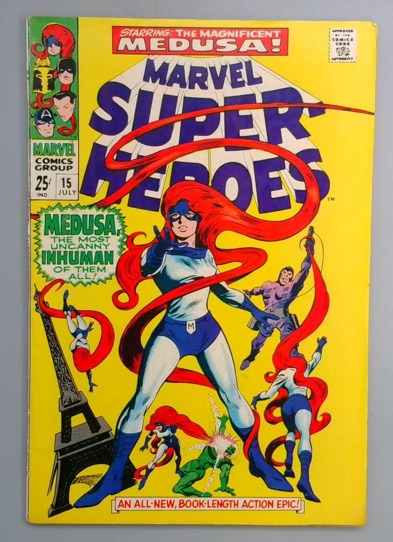 Marvel Super-Heroes #15 FN Medusa Appearance Marvel 1968