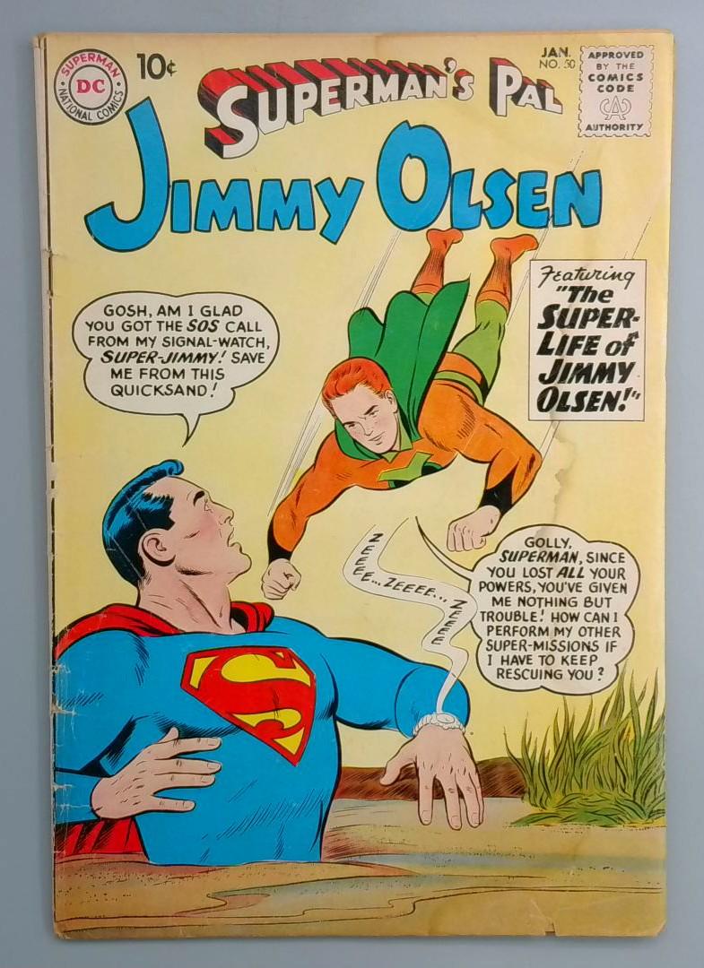 Supermans Pal Jimmy Olsen #50 Stained Cover DC 1961
