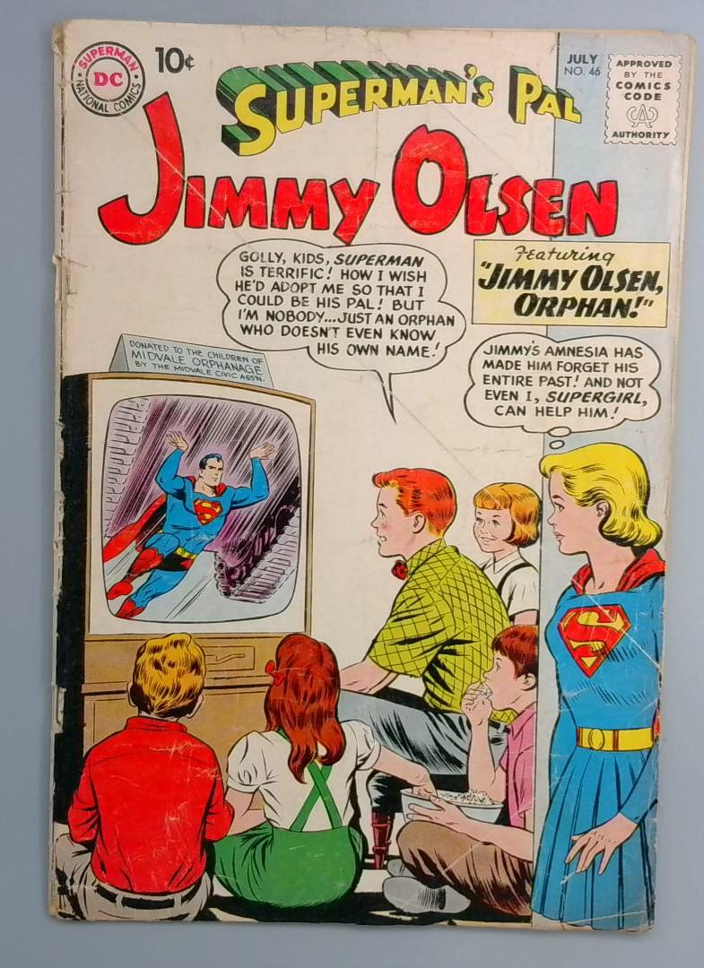 Supermans Pal Jimmy Olsen #46 Detached Cover, Supergirl DC 1960