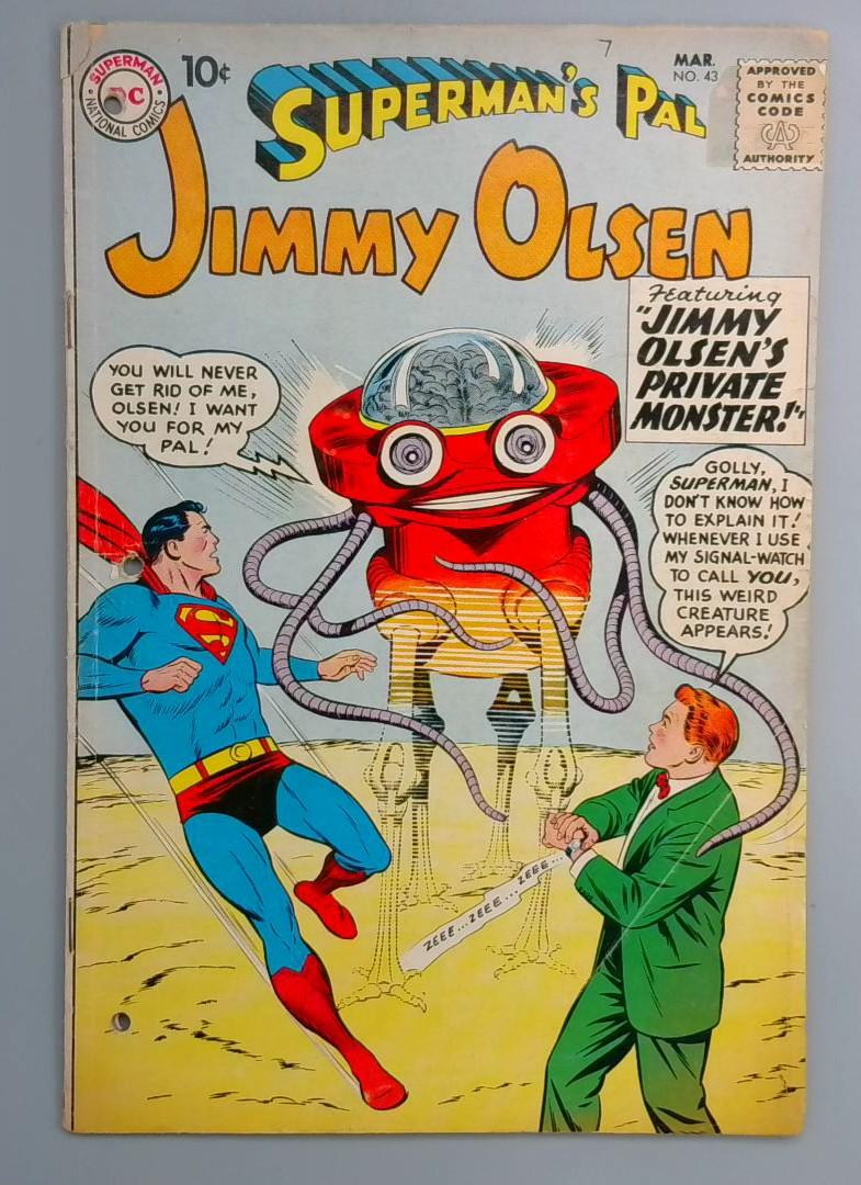 Supermans Pal Jimmy Olsen #43 3 hole punched DC 1960
