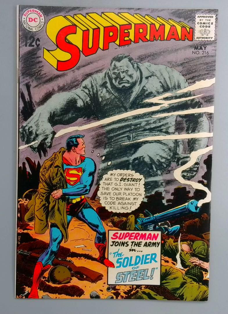 Superman #216 VF Final 12 Cent Issue DC 1969