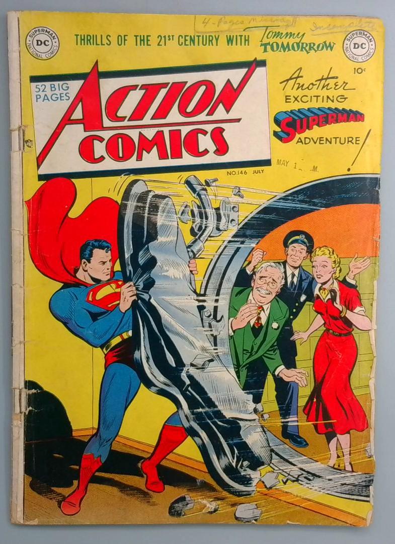 Action Comics #146 Missing Centerfold GOLDEN AGE! DC 1950