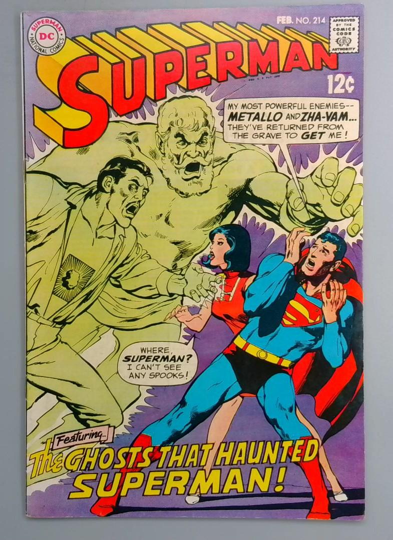 Superman #214 FN+ DC 1969