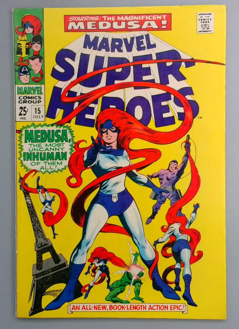 Marvel Super-Heroes #15 VF Medusa Appearance Marvel 1968