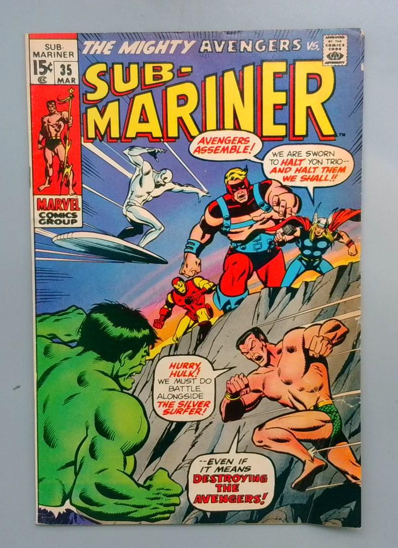 Sub-Mariner #35 First Defenders - Hulk, Silver Surfer, Namor  Marvel 1971