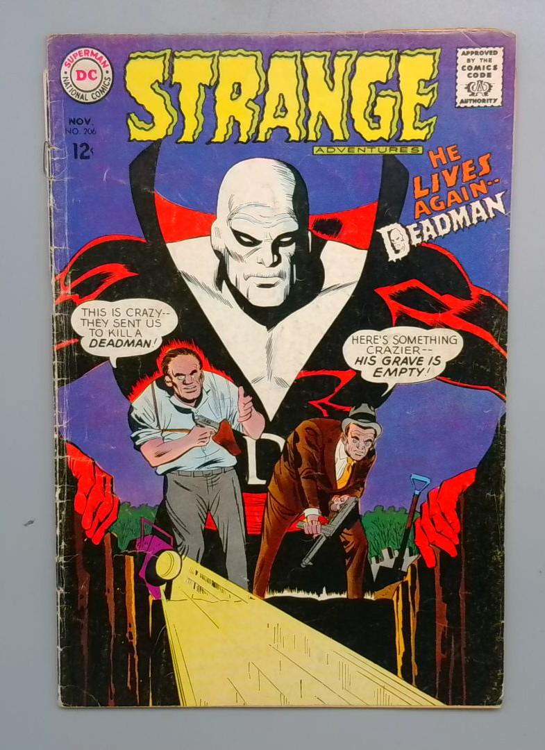 Strange Adventures #206 VG- 2nd Deadman, Top Staple Loose, DC 1967