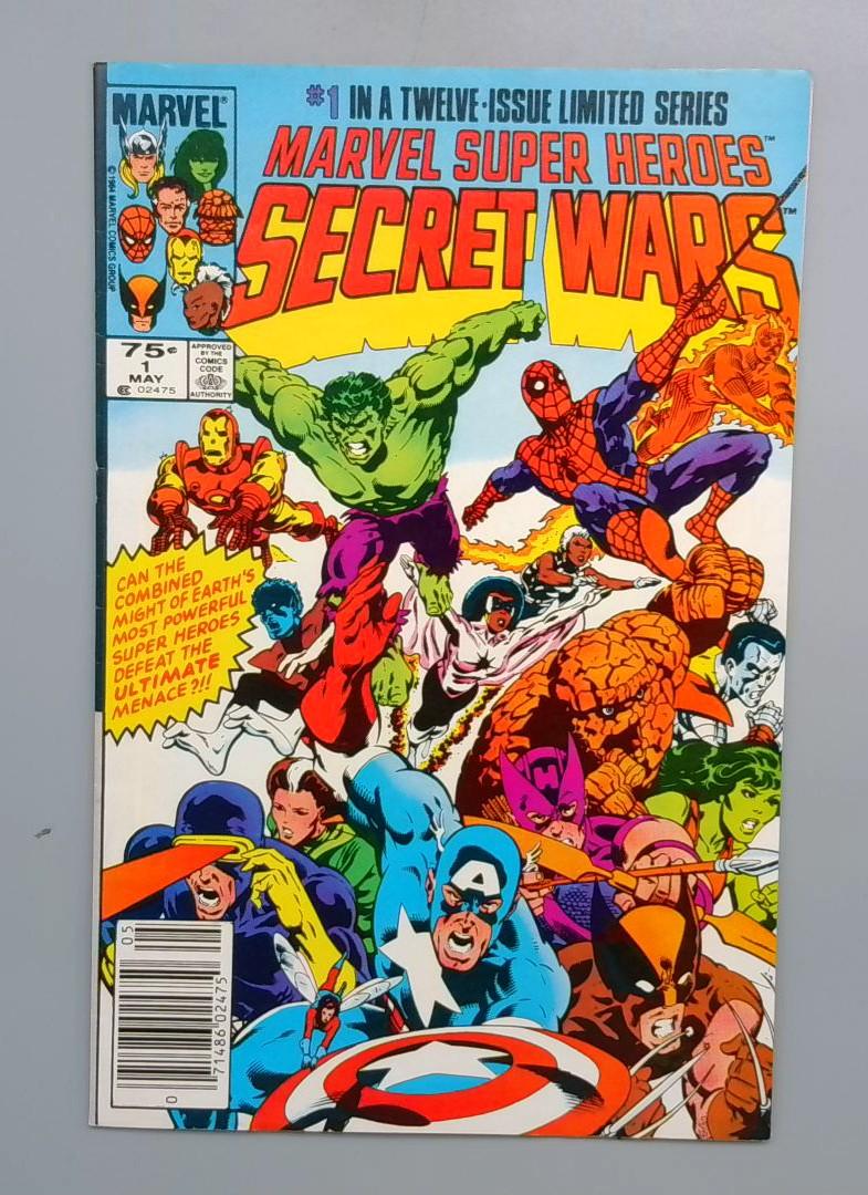 Marvel Super Heroes Secret Wars #1 VF-, Newsstand Galactus Error Marvel 1984