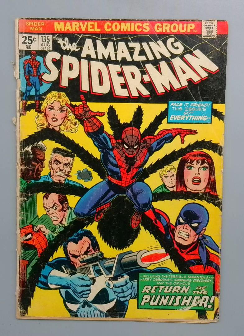 Amazing Spider-Man #135 2nd Punisher SEE PICS MVS Intact Marvel 1974