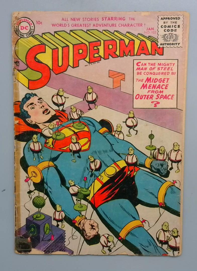 Superman #102 GD with Tape Christmas Issue DC 1956