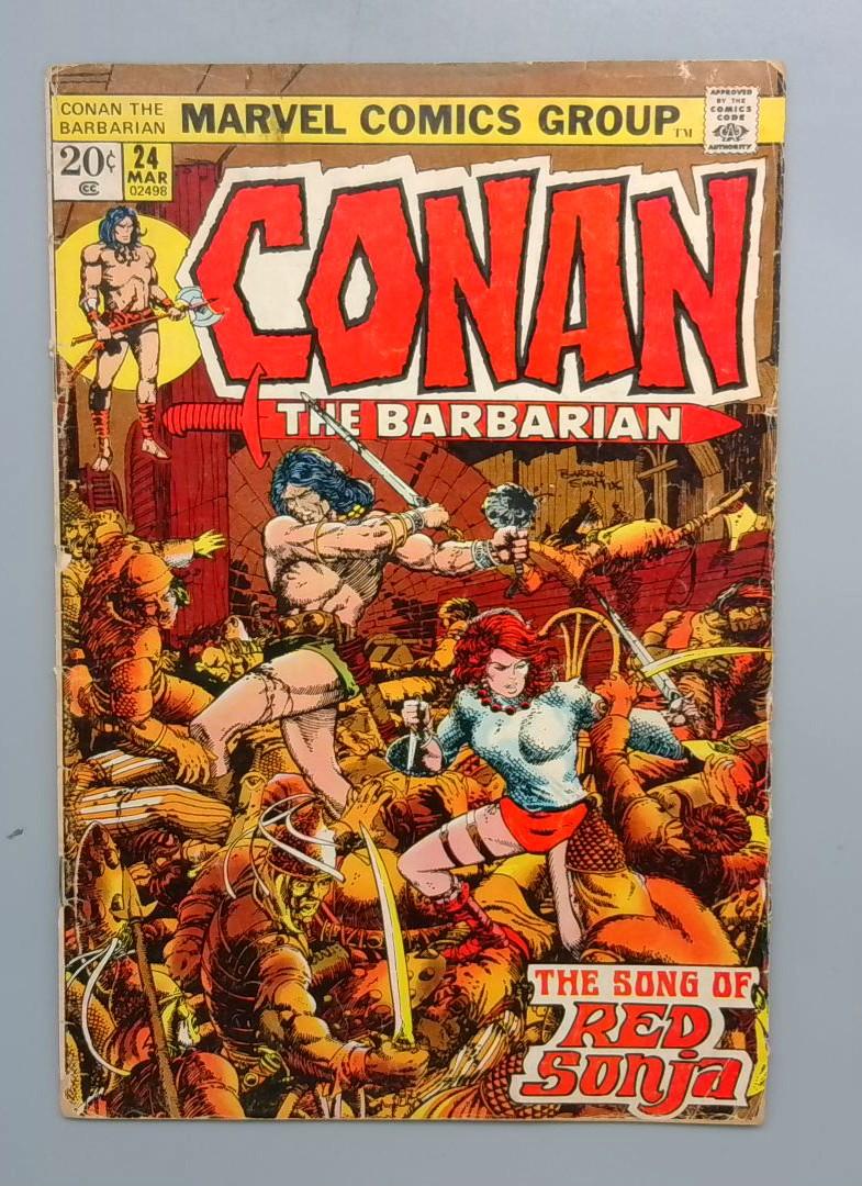 Conan the Barbarian #24 1st Full Red Sonja Bottom Staple Detached Marvel 1973