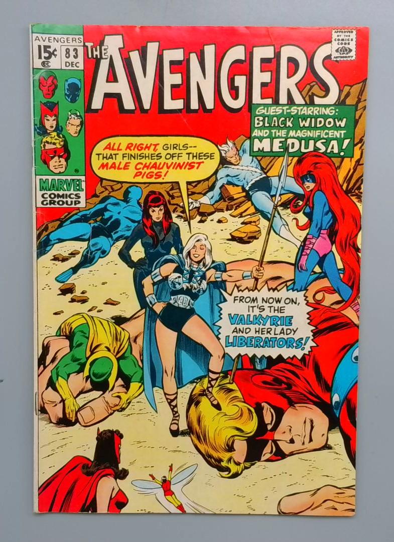 Avengers #83 VG/FN 1st Appearance of Lady Liberators Marvel 1970