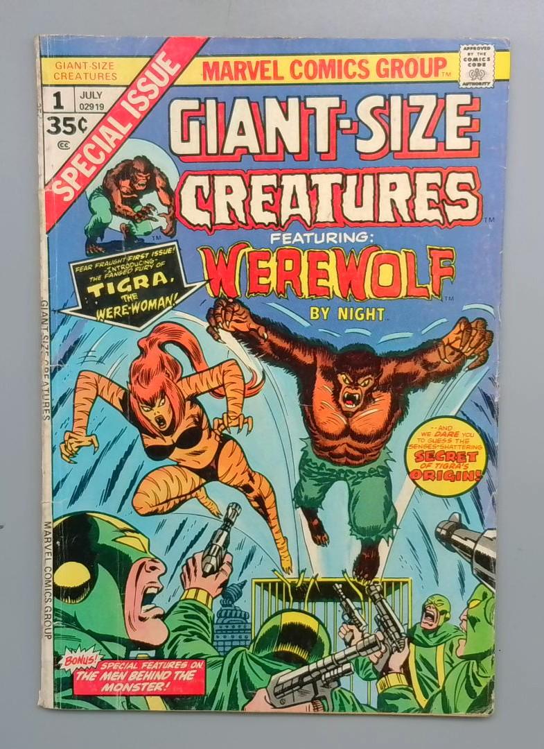 Giant-Size Creatures #1 VG/FN 1st Appearance of Tigra Marvel 1974