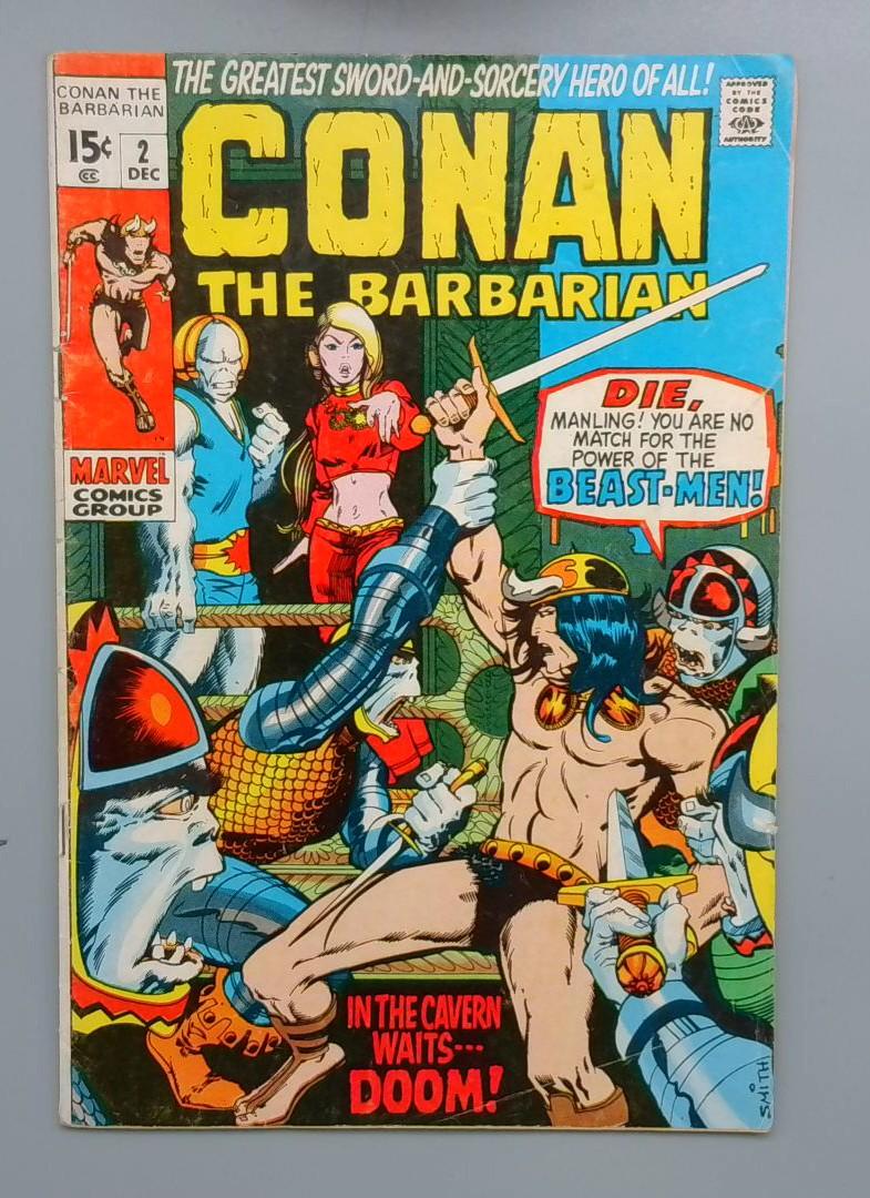 Conan the Barbarian #2 VG+ 2nd Conan the Barbarian Marvel 1970