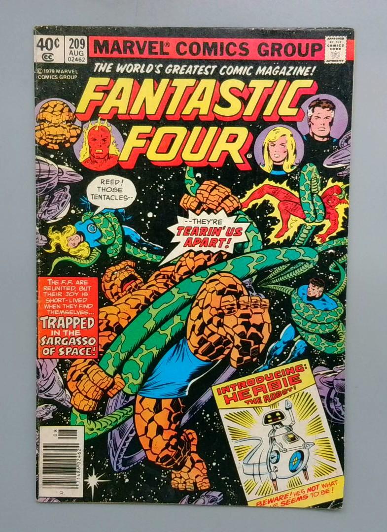 Fantastic Four #209 1st HERBIE, Newsstand Marvel 1979