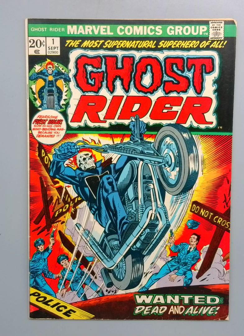 Ghost Rider #1 FN- 1st Damien Hellstrom, CGC IT Marvel Comics 1973