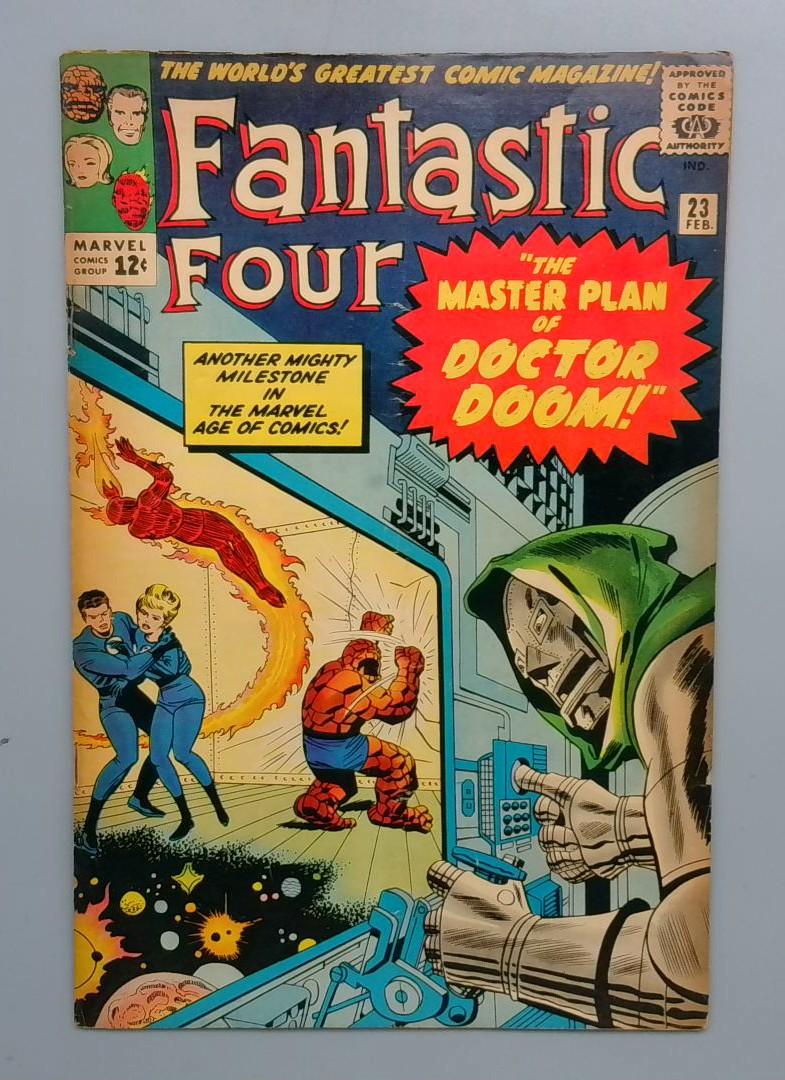 Fantastic Four #23 VG+ Dr. Doom, Subscription Crease Marvel 1964