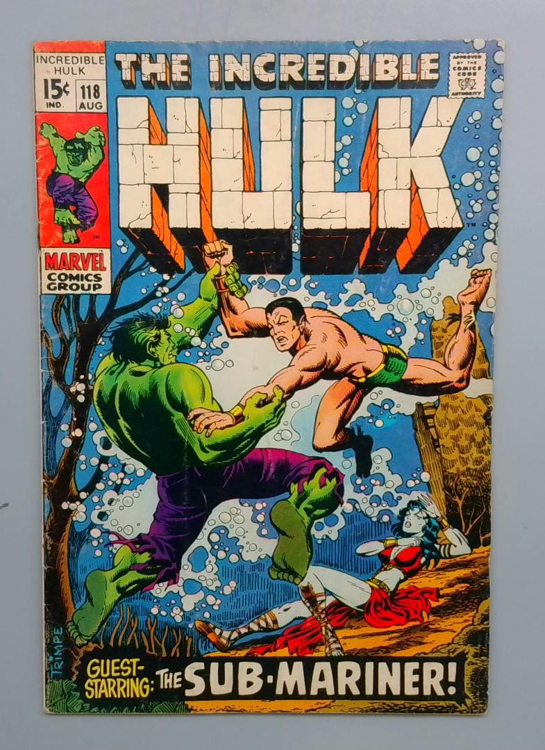 Incredible Hulk #118 VG Sub-Mariner Guest Appearance Marvel 1969