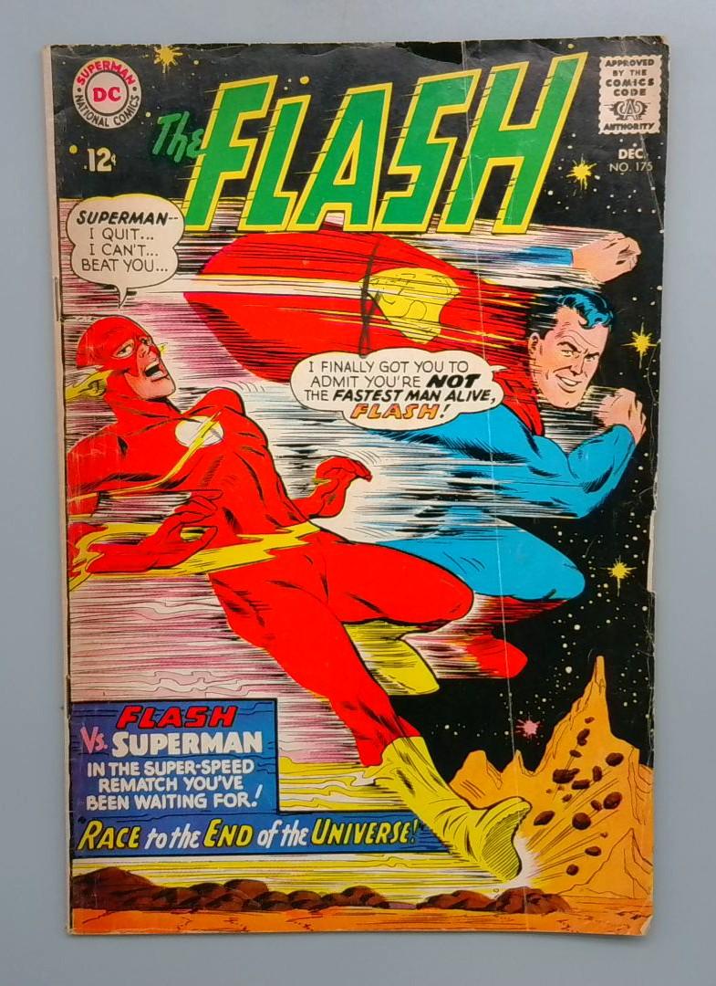 Flash #175 Classic Flash Vs. Superman Race DC 1967