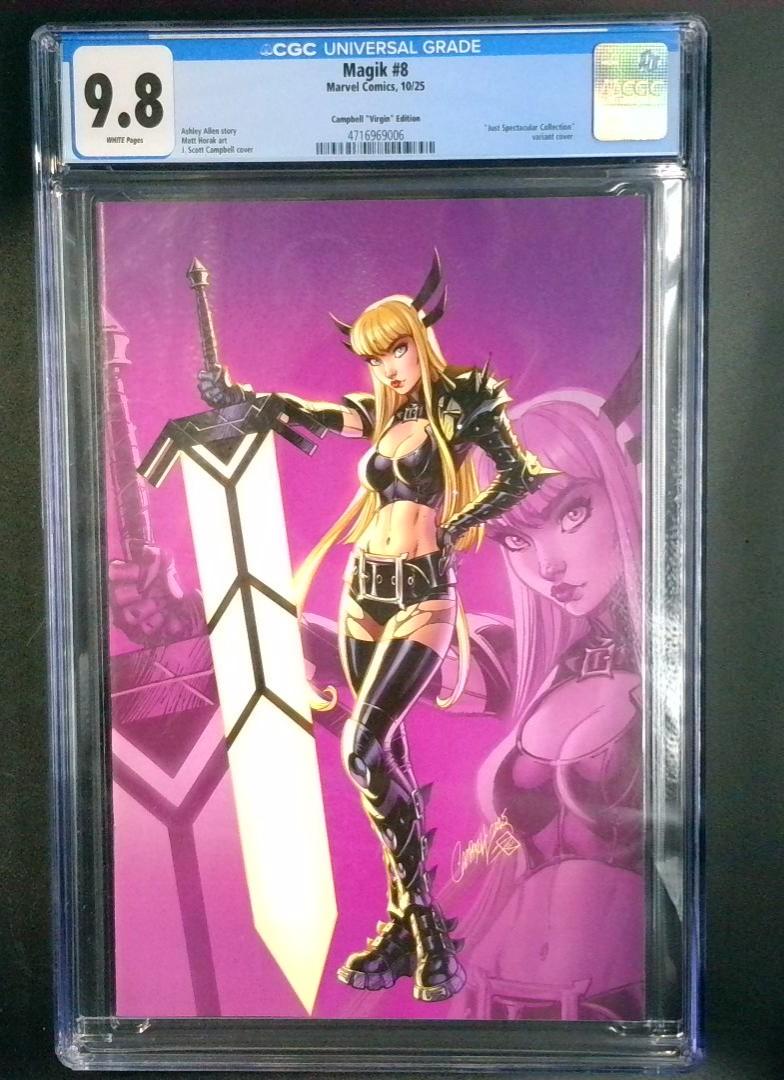 Magik #8 Campbell Virgin Edition Marvel 2025 CGC 9.8 White Pages