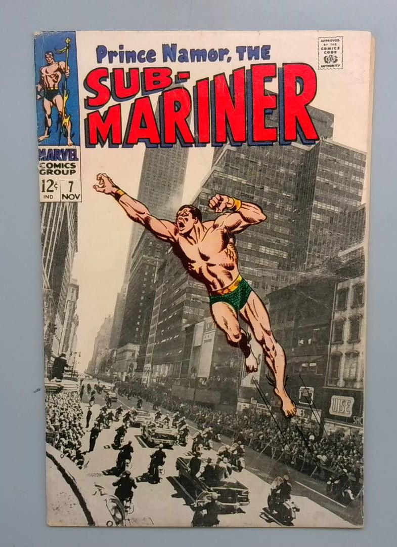 Sub-Mariner #7 FN Classic Partial Photo Cover Marvel 1968