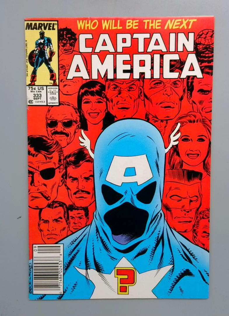 Captain America #333 1st Appearance of John Walker As Capt America Marvel 1987