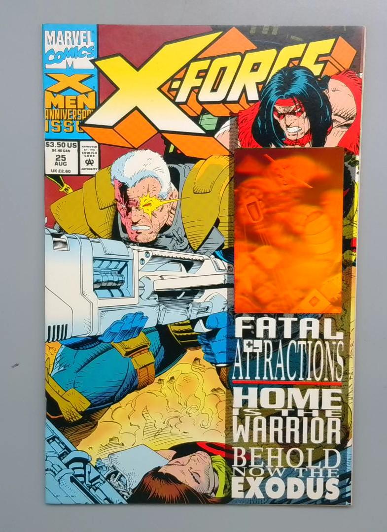 X-Force #25 NM- Cable Hologram Direct Edition Marvel 1993