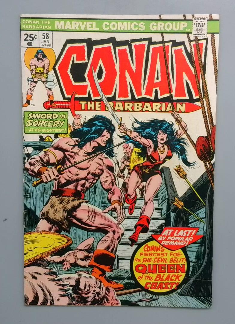 Conan the Barbarian #58 1st Belit, Signed by John Buscema Marvel 1976