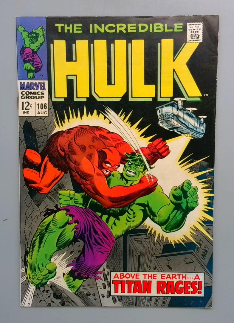 Incredible Hulk #106 FN+ Missing Link Dies Marvel 1968