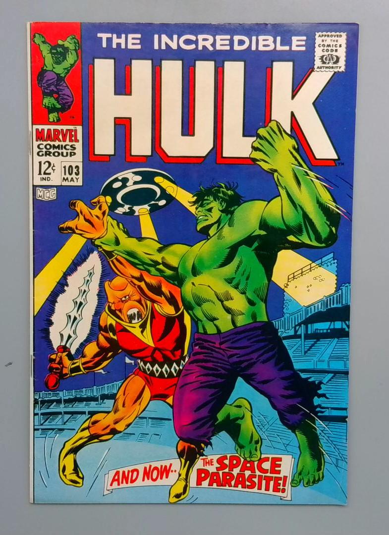 Incredible Hulk #103 FN/VF 1st Appearance Space Parasite Marvel 1968