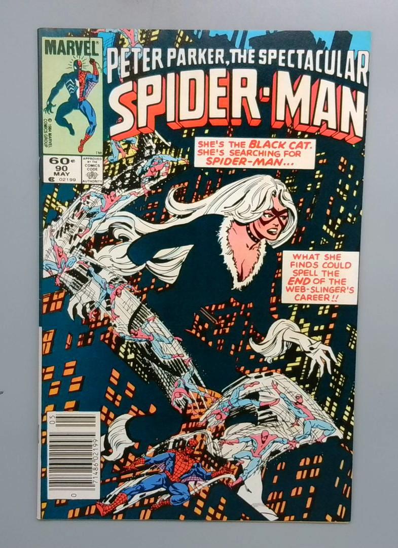 Spectacular Spider-Man #90 VF+ 1st Black Suit Marvel 1984