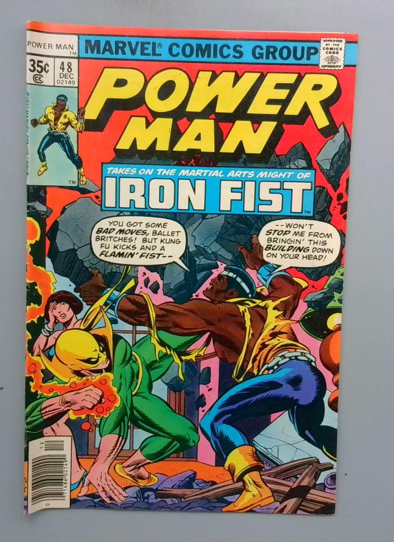 Power Man #48 First Meeting Between Iron Fist and Power Man Marvel 1977