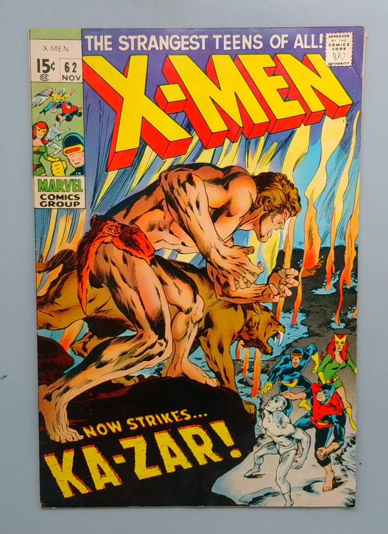 X-Men #62 VG Neal Adams, Ka-Zar Appearance Marvel 1969