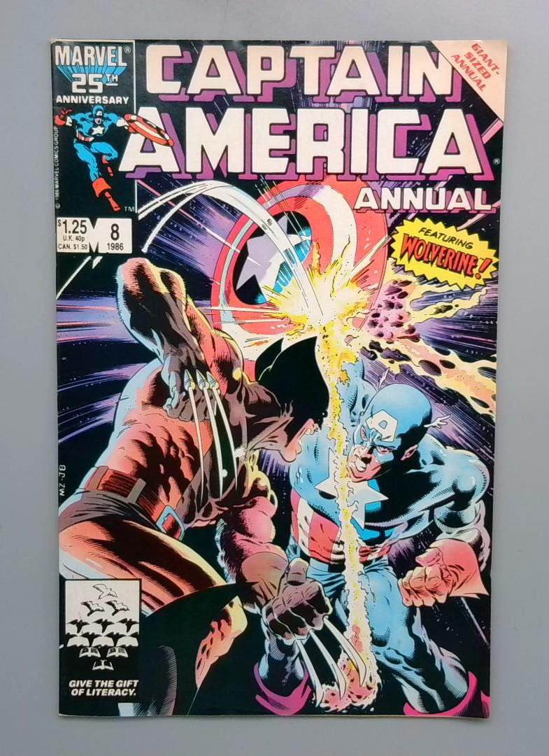Captain America Annual #8 Wolverine Marvel Comics 1986