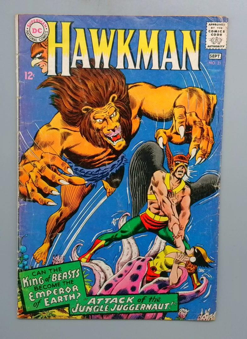 Hawkman #21 Lion-Mane Appearance DC 1967
