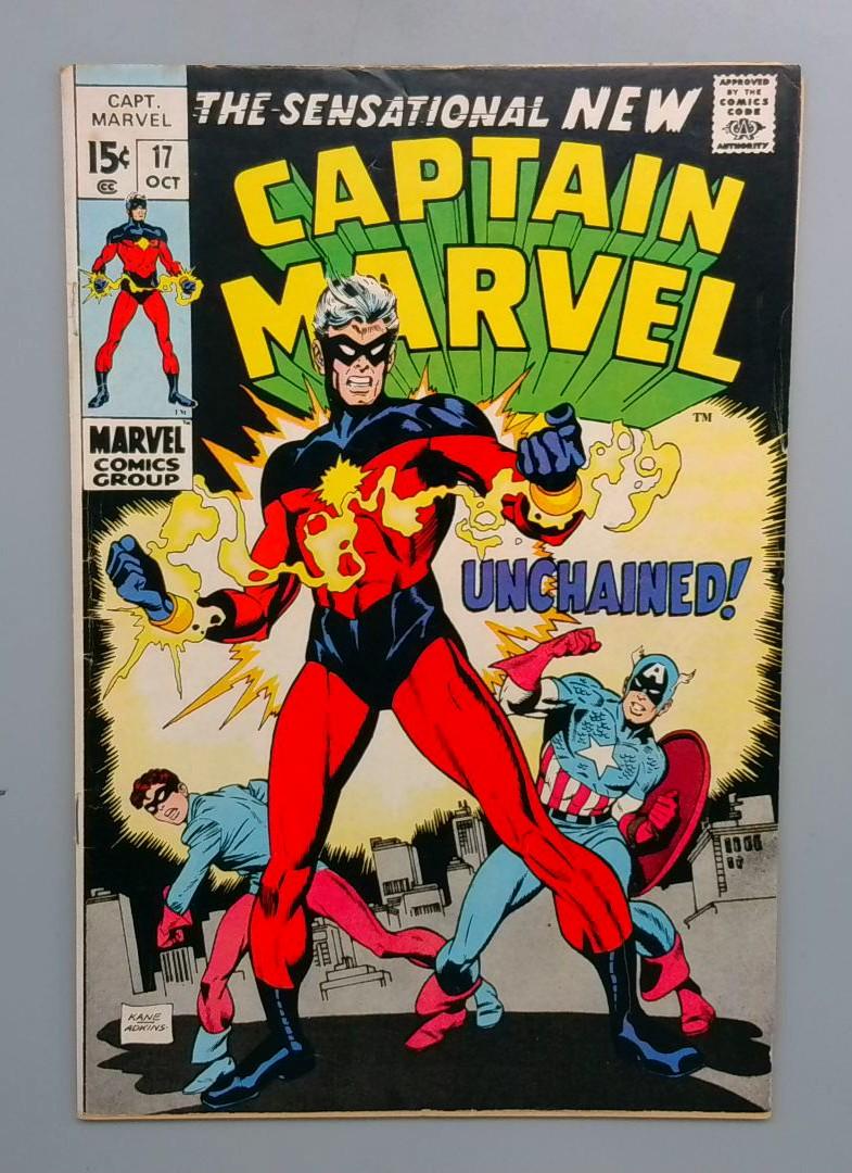 Captain Marvel #17 One Staple Detached Marvel 1969