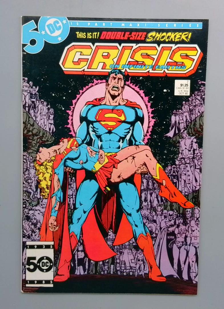 Crisis on Infinite Earths #7 Supergirl Death DC 1985