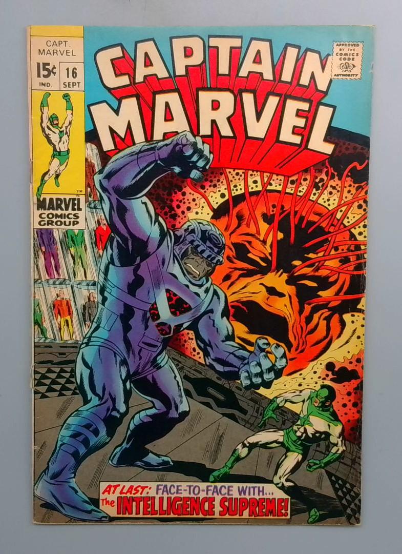 Captain Marvel #16 VG- Bottom Staple Detached Marvel 1969