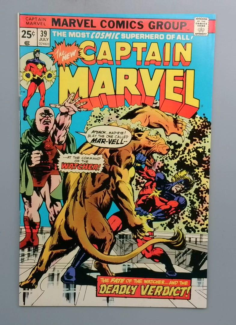 Captain Marvel #39 1st Appearance of Aron the Rogue Watcher Marvel 1975