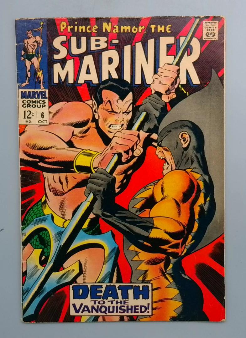 Sub-Mariner #6 VG- 2nd Tiger Shark Marvel October 1968