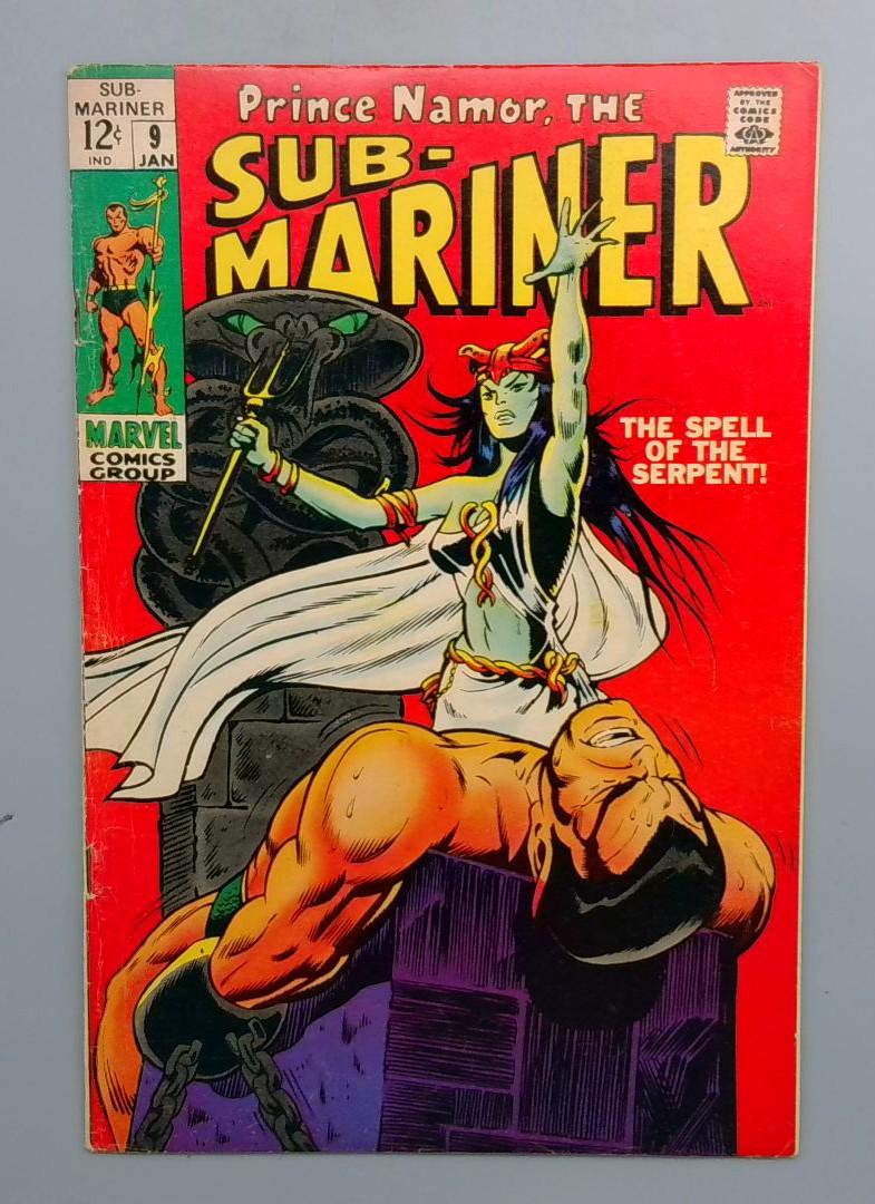 Sub-Mariner #9 VG/FN 1st Appearance of the Serpent Crown Marvel 1969