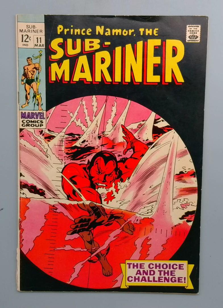 Sub-Mariner #11 VG/FN Captain Barracuda Appearance Marvel 1969