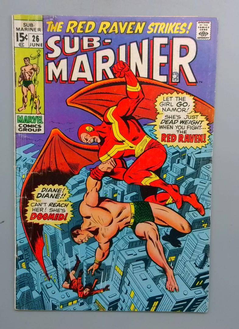 Sub-Mariner #26 Death of Red Raven, Tape Marvel 1970