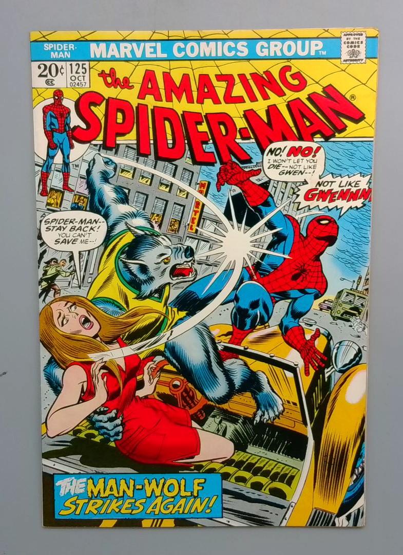 Amazing Spider-Man #125 Man-Wolf Origin Marvel 1973