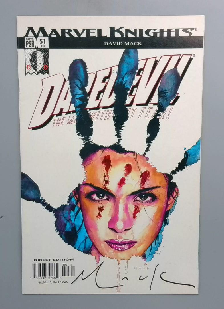 Daredevil #51 Signed by David Mack Marvel 2003